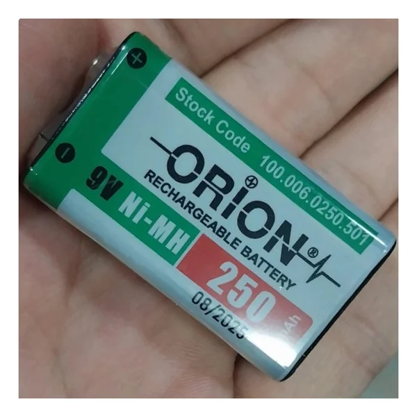 Orion 9v 250mah Ni-Mh Şarj Edilebilir Pil - Görsel 3