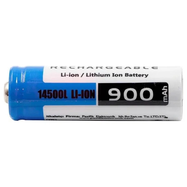 Orion 14500 3.7v 900 mAh Şarjlı Li-Ion Pil (Başlı) - Görsel 3