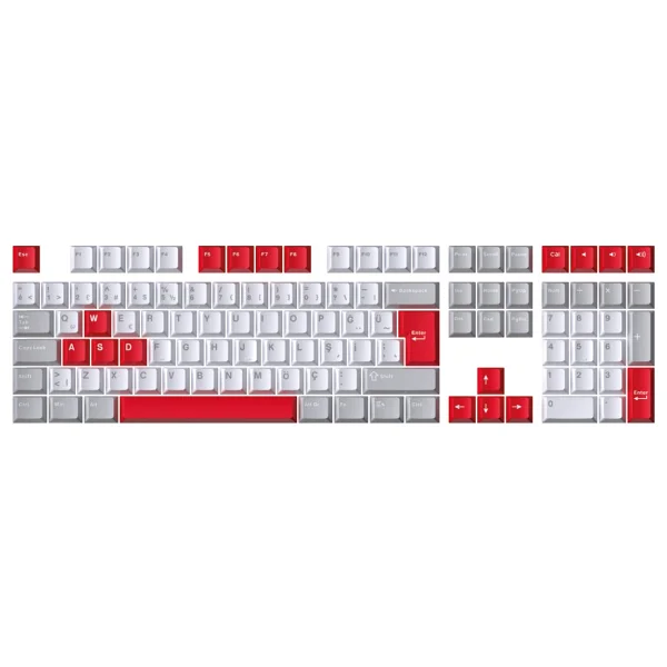 Gameraider Cherry Single Shot PC (Full Set) Şeffaf Türkçe Keycap Set - Görsel 7