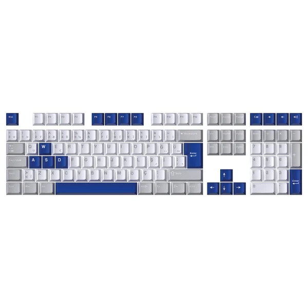 Gameraider Cherry Single Shot PC (Full Set) Şeffaf Türkçe Keycap Set - Görsel 8