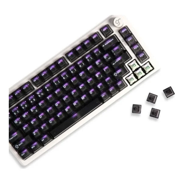 Gameraider Cherry Single Shot PC (Full Set) Şeffaf Türkçe Keycap Set - Görsel 6