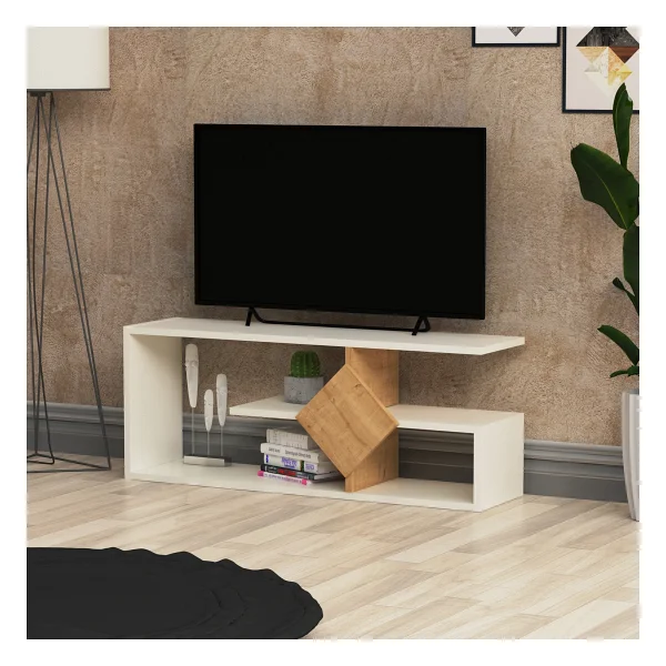 Lagomood Intens Tv Ünitesi Tv Sehpası Beyaz Meşe - Görsel 7