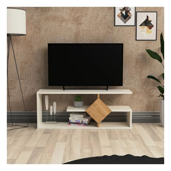 Lagomood Intens Tv Ünitesi Tv Sehpası Beyaz Meşe - Görsel 2