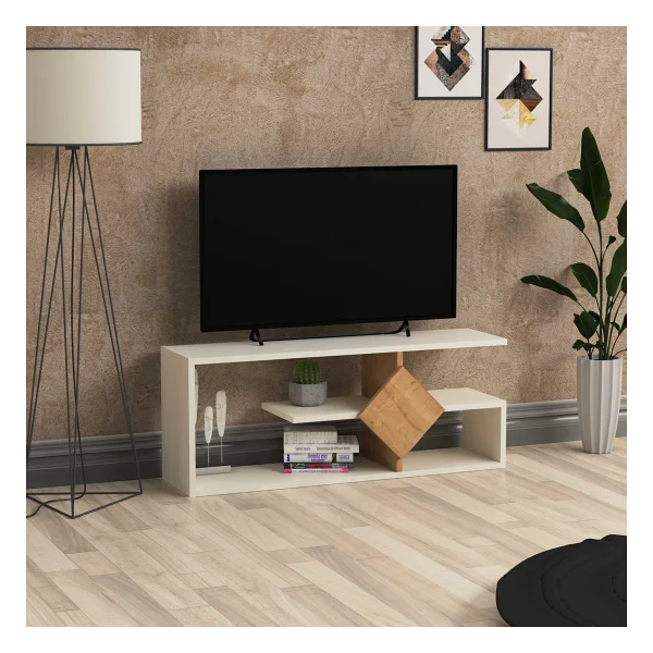 Lagomood Intens Tv Ünitesi Tv Sehpası Beyaz Meşe - Görsel 3