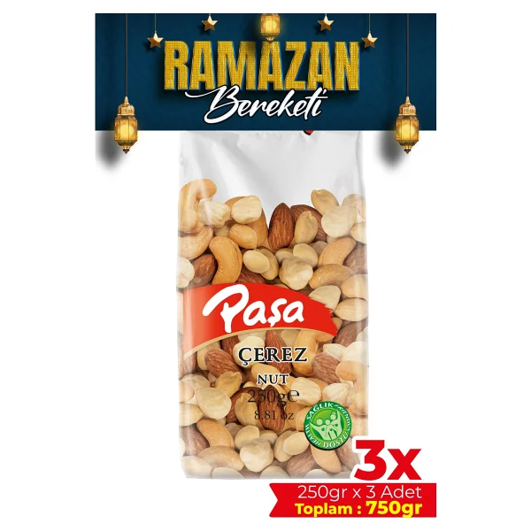 Paşa Kuruyemiş Kavrulmuş Karışık Kuruyemiş 250 Gr 3'lü - Görsel 6