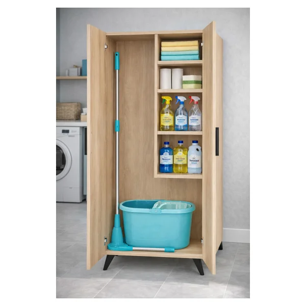 Alesta Life Temızlık Dolabı 160x60x37,7 Sonomo - Görsel 8