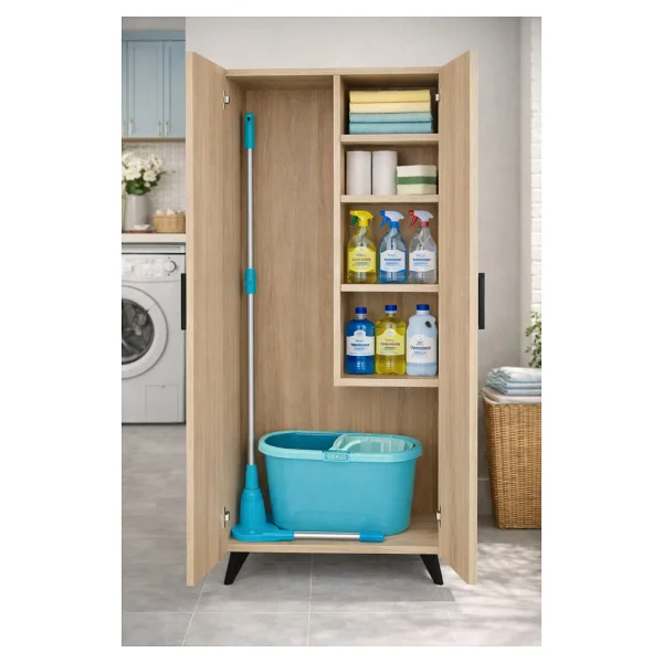Alesta Life Temızlık Dolabı 160x60x37,7 Sonomo - Görsel 3