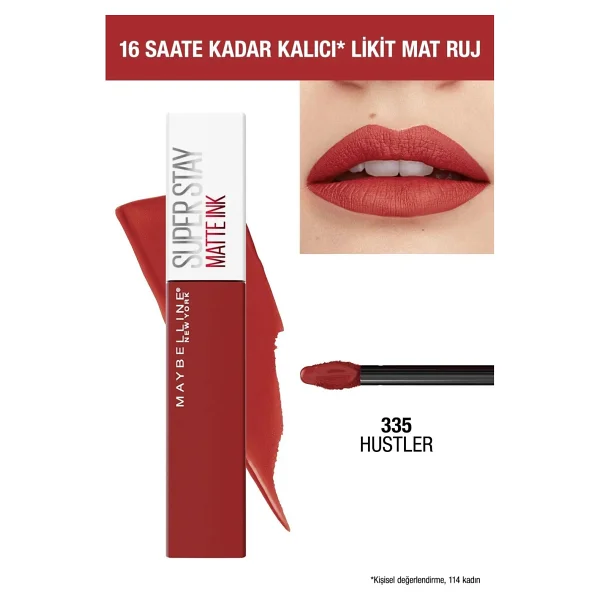 Maybelline New York Super Stay Matte Ink 335 Hustler Likit Ruj - Görsel 3
