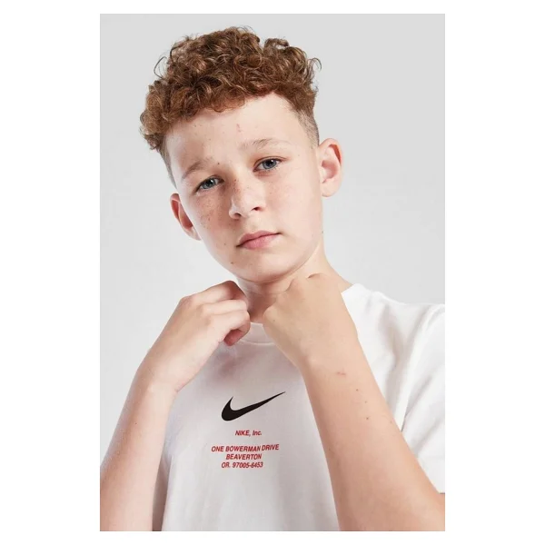Nike Sportswear Graphic Cotton Kids Tee White Baskılı Unisex Çocuk Tişört Beyaz - Görsel 3