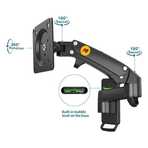 North Bayou F150 17-35 İnç Tek Kollu Amortisörlü Monitör Standı - Görsel 3