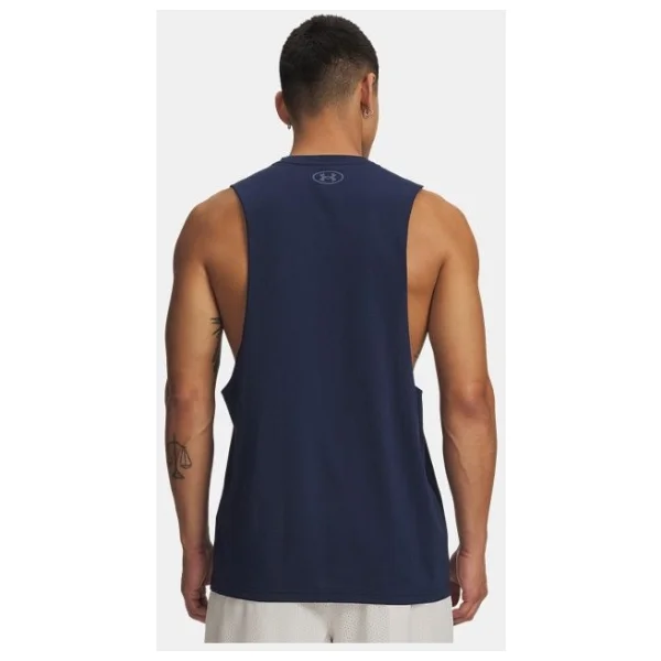 Under Armour 1329286 Ua Left Chest Cut Off Tank Siyah Erkek Atlet - Görsel 2