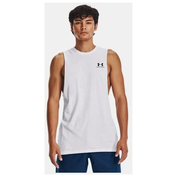 Under Armour 1329286 Ua Left Chest Cut Off Tank Siyah Erkek Atlet - Görsel 9