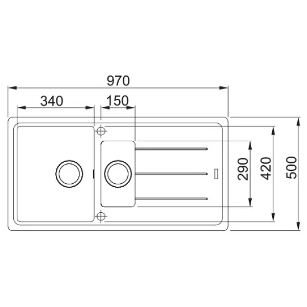 Franke Basis Bfg 651 1.5 Gözlü Granit Eviye - Görsel 3