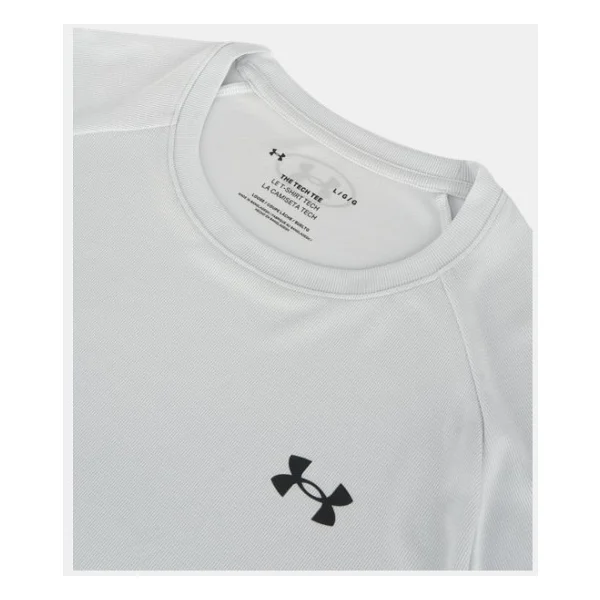 Under Armour Tech Textured 1382796 Kısa Kollu Bisiklet Yaka Erkek Tişört - Görsel 4