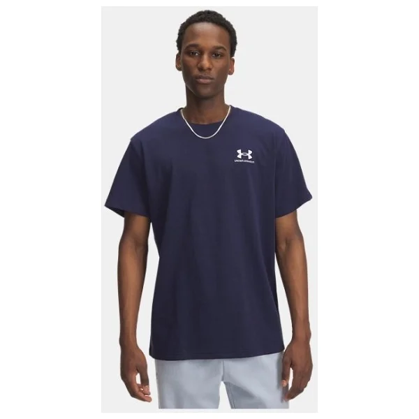 Under Armour Heavyweight 1373997-411 Lacivert Kısa Kollu Bisiklet Yaka Erkek Tişört - Görsel 8