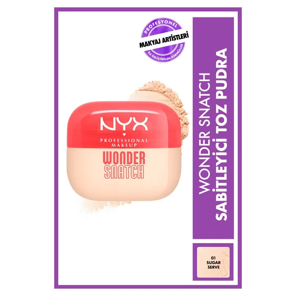 Nyx Professional Makeup Wonder Snatch Transparan 01 Sugar Serve 6 Gr Sabitleyici Pudra - Görsel 6