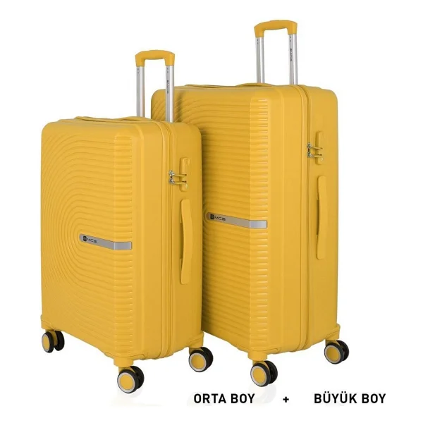 Mçs V374 Polipropilen Orta + Büyük Boy 2'li Valiz Seti - Görsel 8