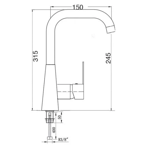 Penta Mia 7808 Krom Lavabo Bataryası - Görsel 2