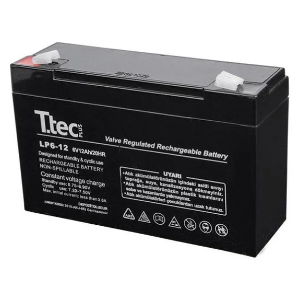 Ttec 6v 12ah Bakımsız Kuru Akü - Görsel 4