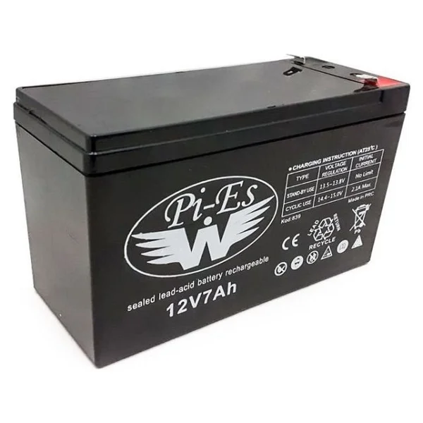 Ttec Pi-Es Mustang Bakımsız Kuru Akü 12v 7ah Uzun Ömürlü Düşük Deşarj - Görsel 4