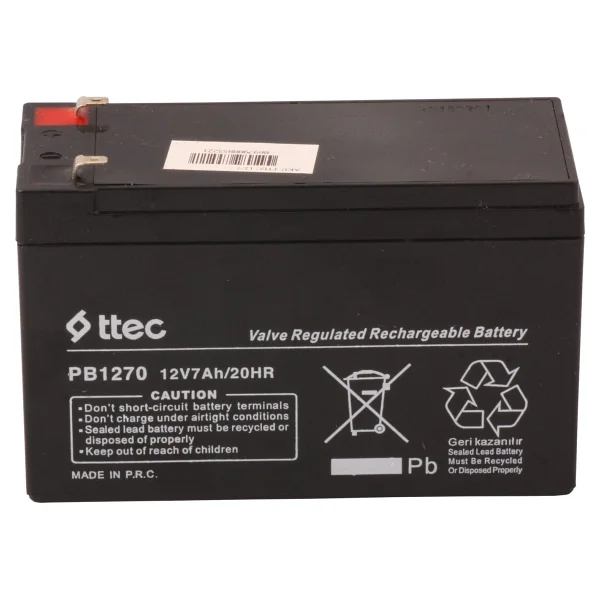 Ttec Pi-Es Mustang Bakımsız Kuru Akü 12v 7ah Uzun Ömürlü Düşük Deşarj - Görsel 7