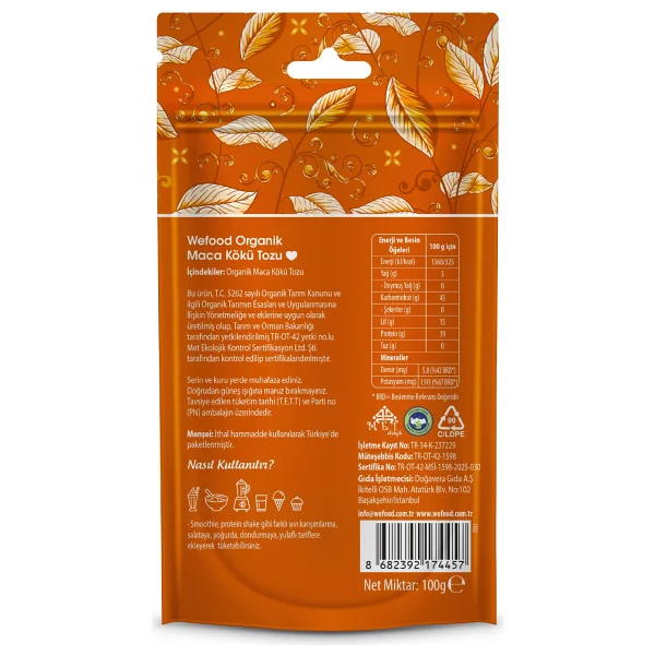 Wefood Organik Maca Tozu 100 Gr - Görsel 3
