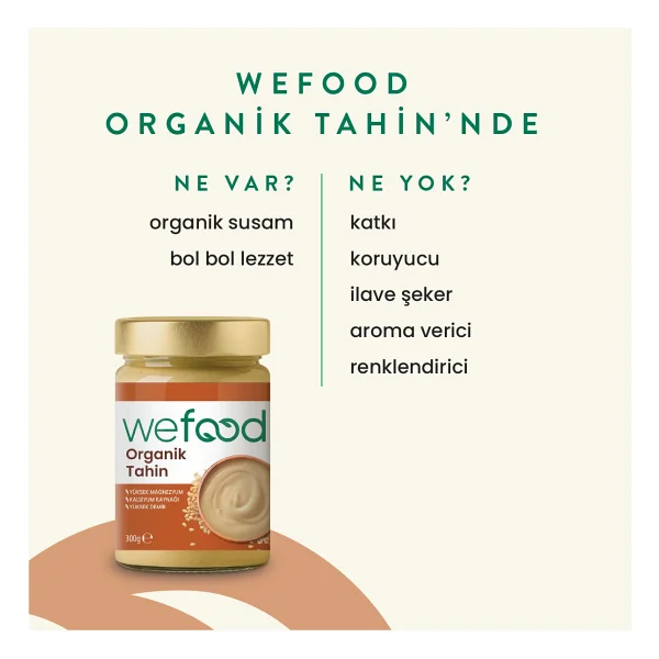 Wefood Organik Yerli Susam Tahin 300 Gr - Görsel 3