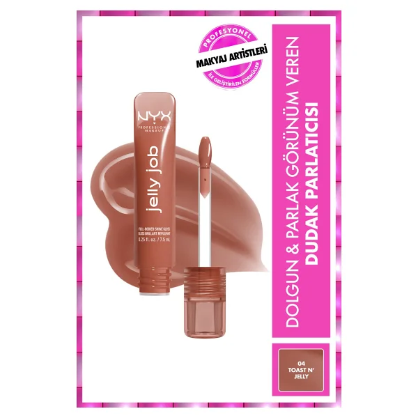 Nyx Professional Makeup Jelly Job 04 Toast N Jelly Dudak Parlatıcısı - Görsel 6