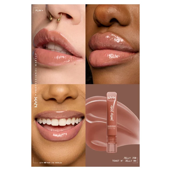 Nyx Professional Makeup Jelly Job 04 Toast N Jelly Dudak Parlatıcısı - Görsel 3