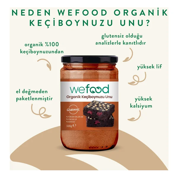 Wefood Organik Keçiboynuzu Unu 320 Gr - Görsel 2