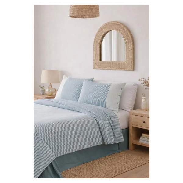 Özdilek Natural Line Nevresim Takımı Çift Kişilik - Mavi - 200 x 220 cm - Görsel 2