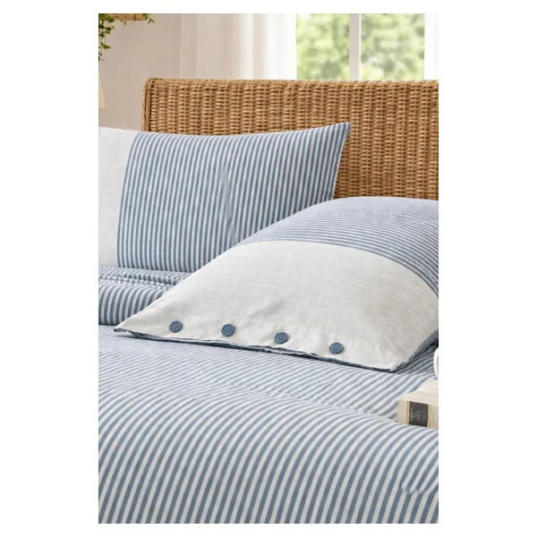 Özdilek Natural Line Nevresim Takımı Çift Kişilik - Mavi - 200 x 220 cm - Görsel 5