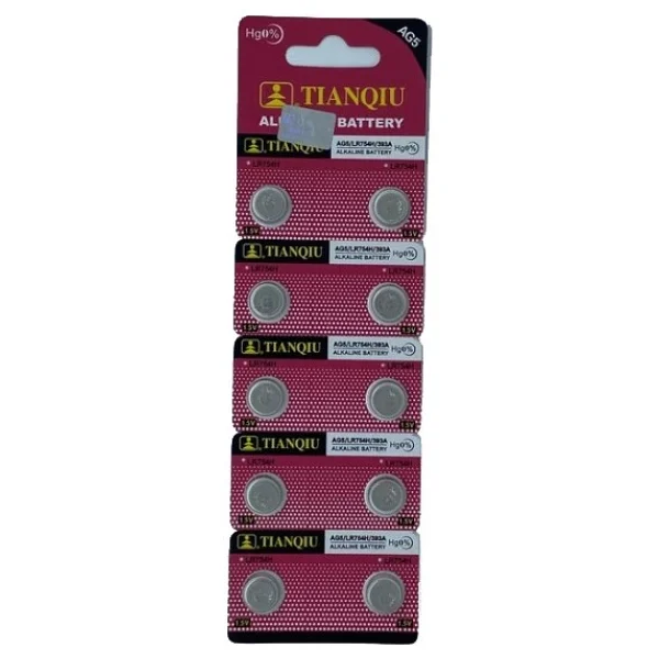 Tianqiu Ag5 Lr754/393 10'lu Alkalin Düğme Pil - Görsel 2