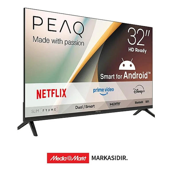 Peaq 32a7000 HD 32" 82 Ekran Uydu Alıcılı Android Smart LED TV - Görsel 2
