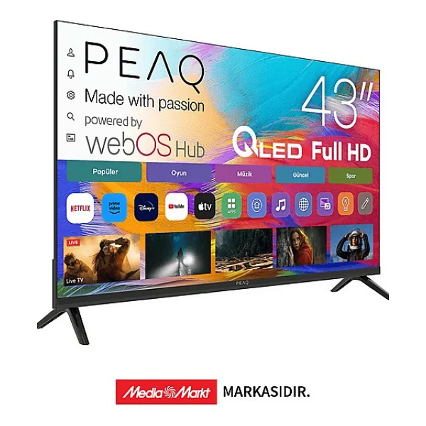 Peaq 43q90 Full HD 43" 108 Ekran Uydu Alıcılı Webos Smart QLED TV - Görsel 2