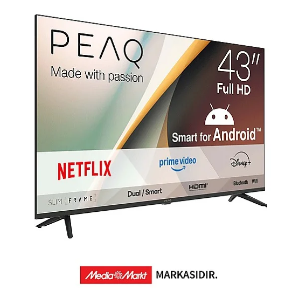 Peaq 43a7000 Full HD 43" 109 Ekran Uydu Alıcılı Android Smart LED TV - Görsel 2