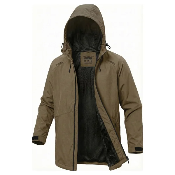Ghassy Co. Erkek Rüzgarlık/Yağmurluk Outdoor Omuz Detaylı Mevsimlik Lacivert Spor Ceket - Görsel 10