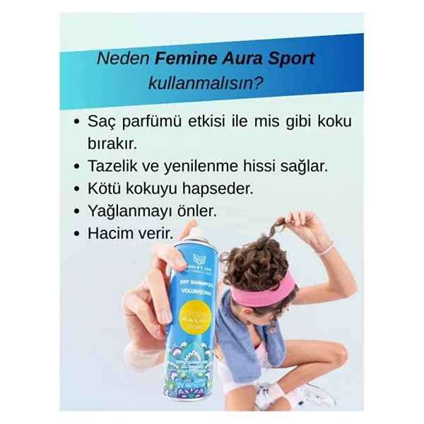 Ashley Joy Feminine Aura Sport 200 Ml Kuru Şampuan - Görsel 2