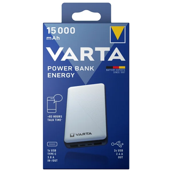 Varta 15.000mah LED Göstergeli Powerbank 2xusb Type-C Micro-USB Şarj Girişli - Görsel 10