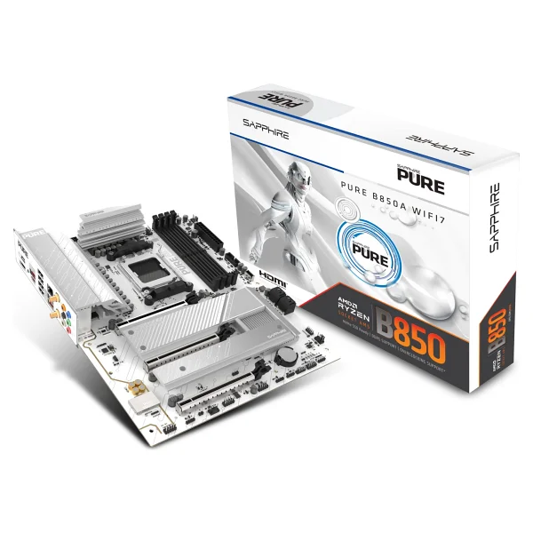 Sapphire Pure B850a Wıfı7 52123-11-40g AMD Am5 DDR5 Atx Anakart - Görsel 6