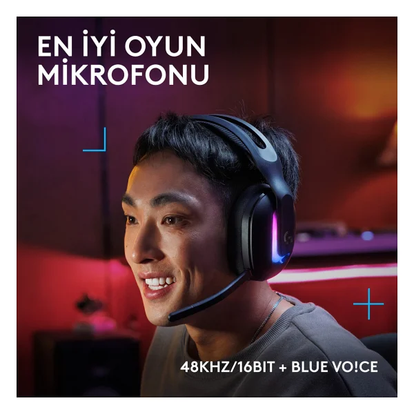 Logitech G522 Lightspeed Siyah RGB Kablolu/Kablosuz Kulak Üstü Oyuncu Kulaklığı - Görsel 3