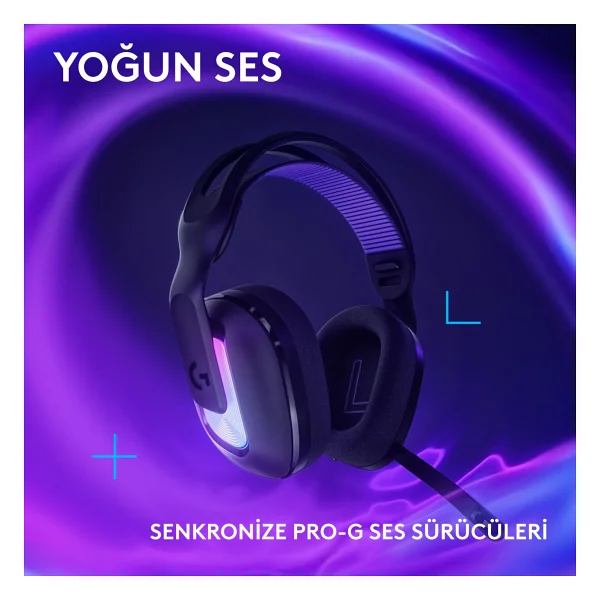 Logitech G522 Lightspeed Siyah RGB Kablolu/Kablosuz Kulak Üstü Oyuncu Kulaklığı - Görsel 4