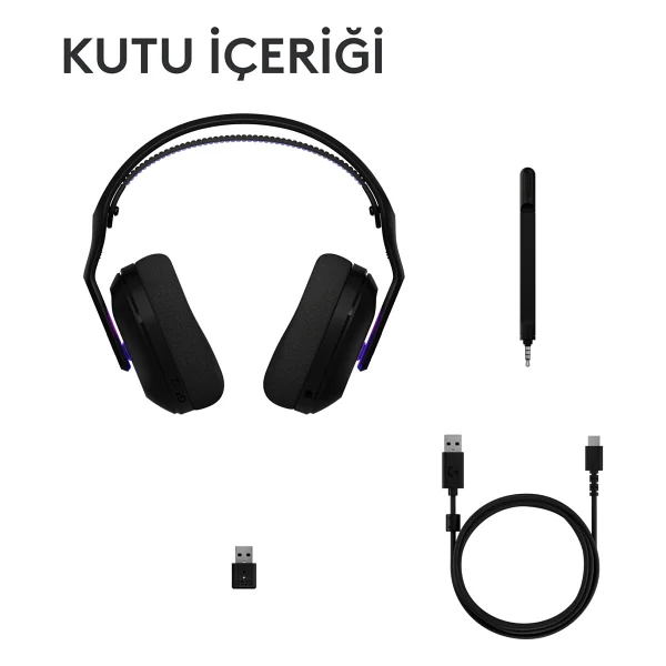 Logitech G522 Lightspeed Siyah RGB Kablolu/Kablosuz Kulak Üstü Oyuncu Kulaklığı - Görsel 9