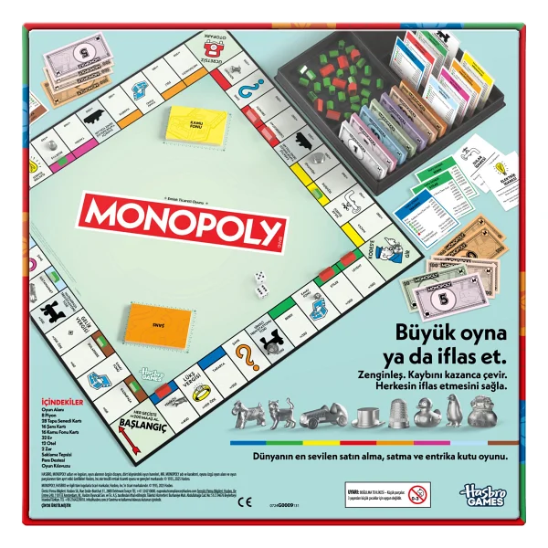 Monopoly Klasik Emlak Ticareti Oyunu 8 Yaş Ve Üzeri Eğlenceli Aile Oyunu - Görsel 6