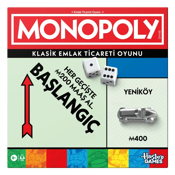 Monopoly Klasik Emlak Ticareti Oyunu 8 Yaş Ve Üzeri Eğlenceli Aile Oyunu - Görsel 2