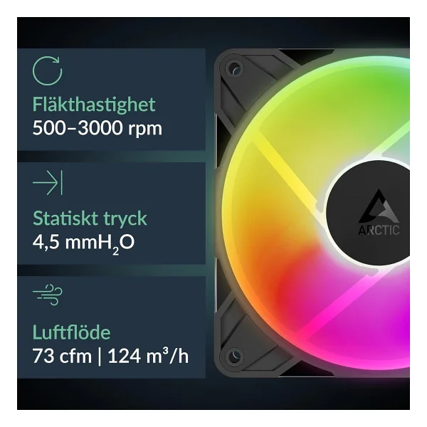 Arctic P12 Pro Reverse Argb Acfan00322a 12 Cm Kasa Fanı - Görsel 2