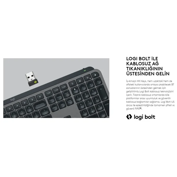 Logitech Mx Keys For Business 920-010254 Kablosuz Klavye - Görsel 7