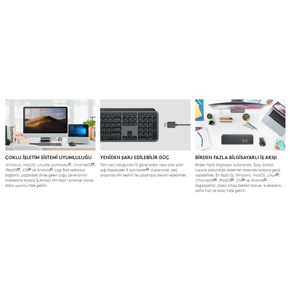 Logitech Mx Keys For Business 920-010254 Kablosuz Klavye - Görsel 9