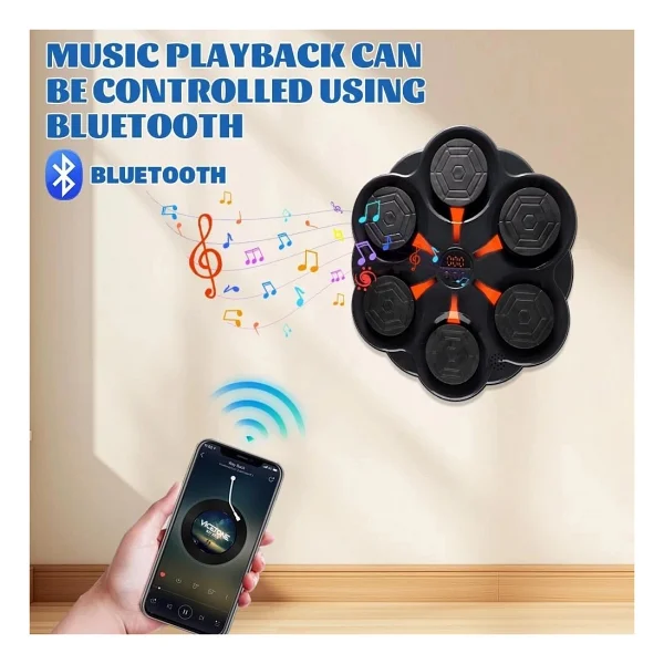 Epilons Duvar Boks Makinesi Müzikli Bluetooth Hoparlör Özellikli LED Işıklı Ritimli 9 Mod Seviye Ayarlı Box - Görsel 4