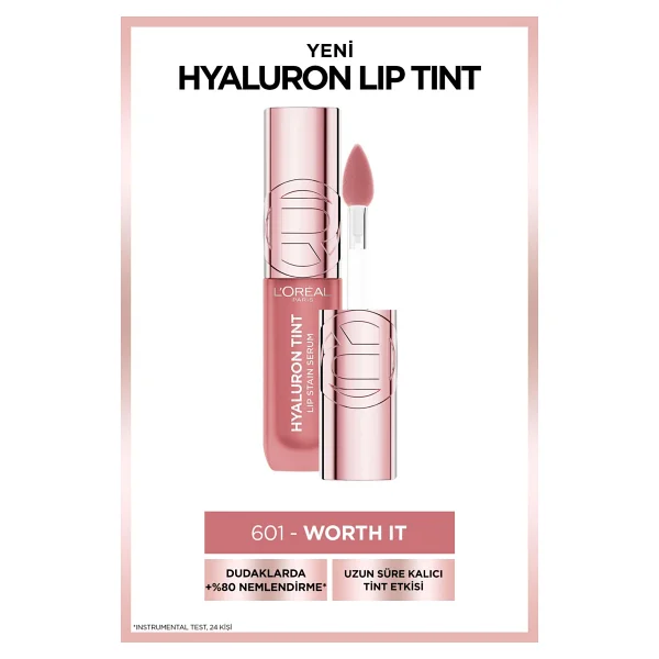 L'oreal Paris Hyaluron Lip Tint Satin Serum 601 Worth It Likit Ruj - Görsel 3